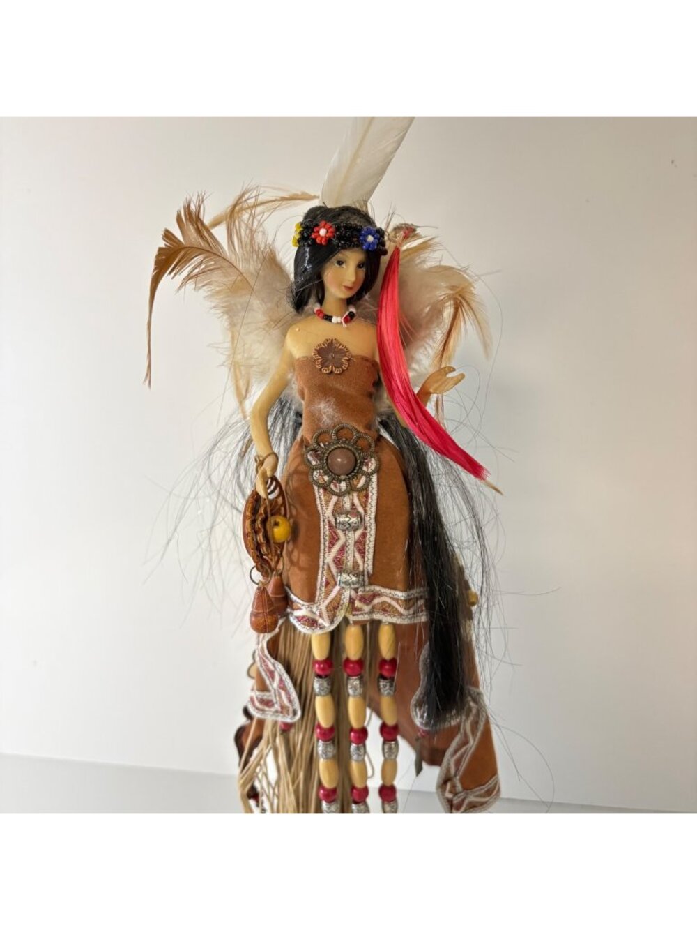 Native American-Style Tassel Doll Figurine Cathay Collection Vintage